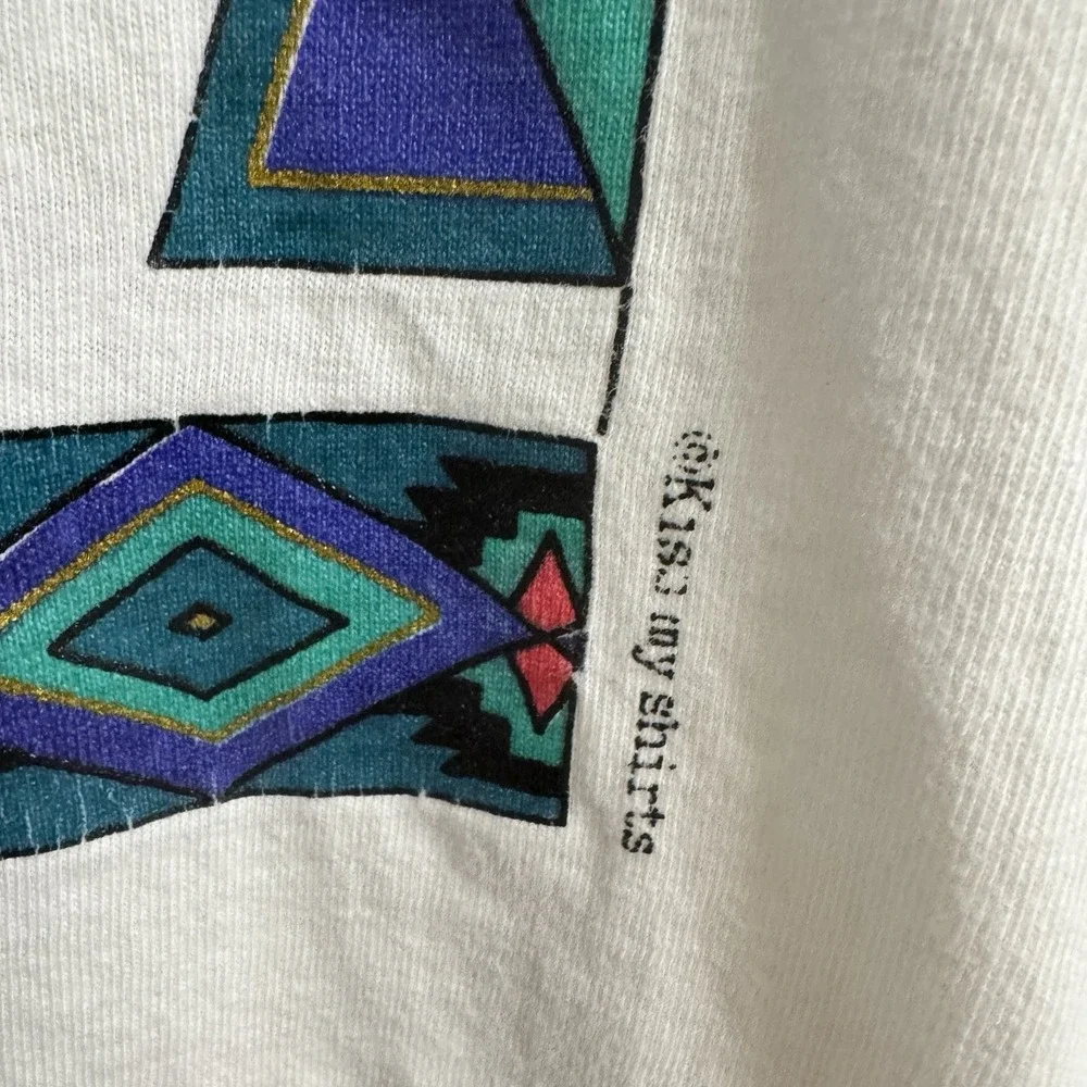 VTG Colorado Shirt Medium Southwest Aztec Graphic‎ Print Single Stitch USA Made
